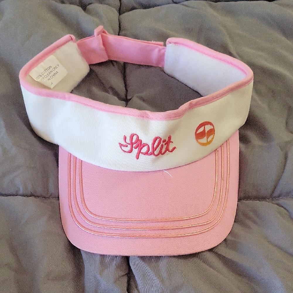 Split Pink And White Visor